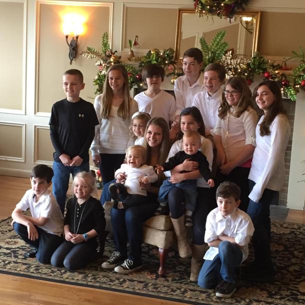 All 15 nieces and nephews -- we've got a good group, here.