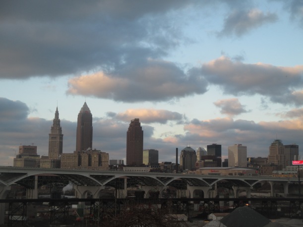 Cleveland skyline.